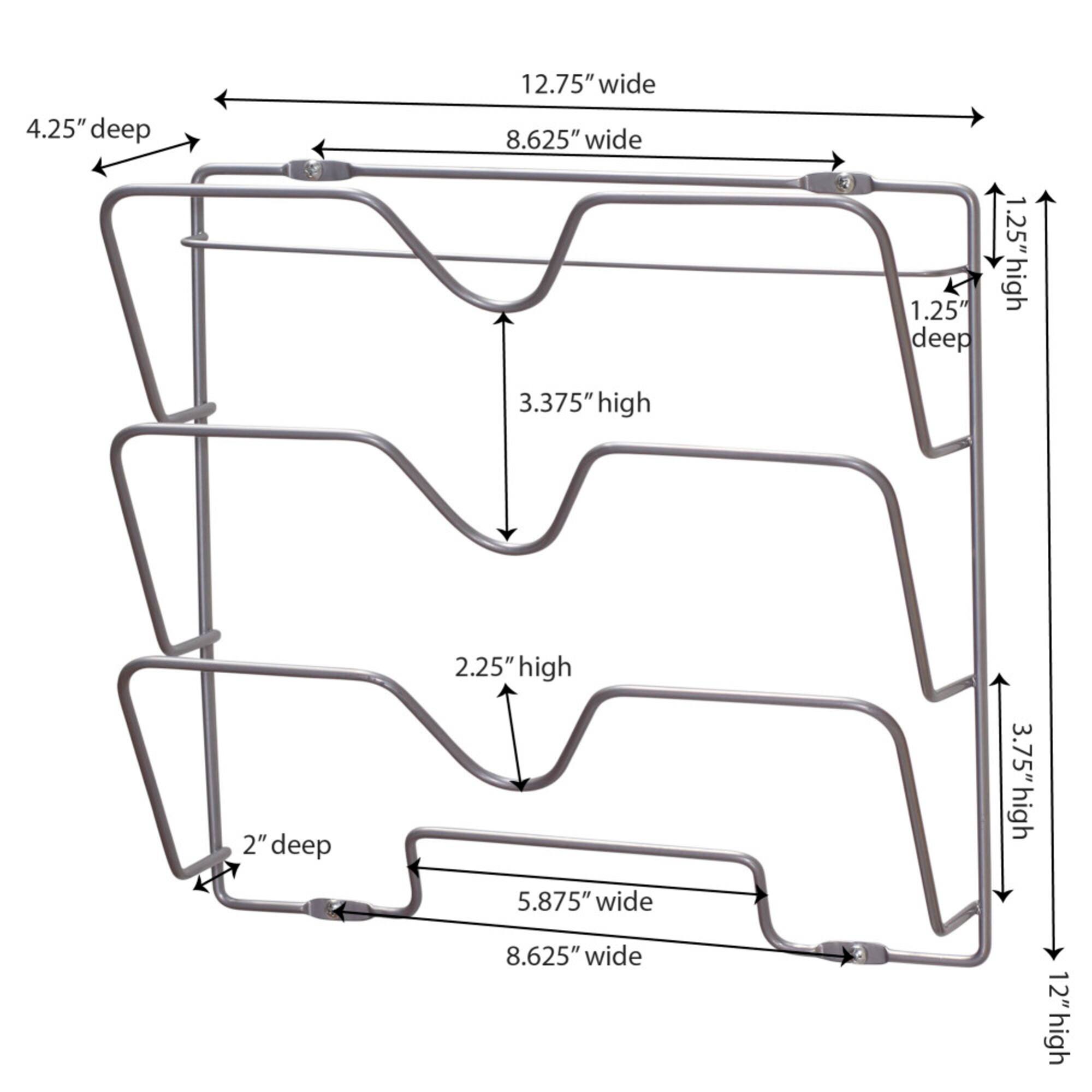Household Essentials 12.8" Oversized Cabinet Door Lid Holder